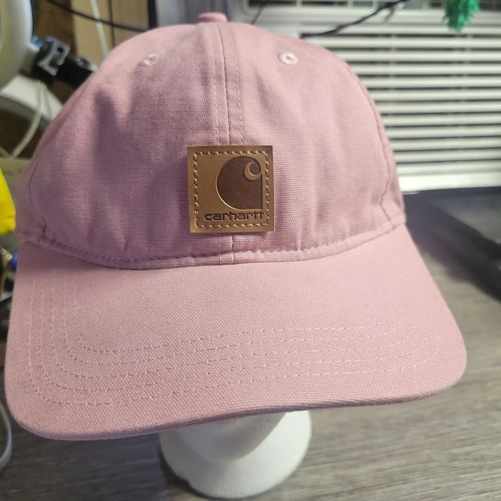 Carhartt Cap Pink OS‎ Adjustable Strap NWOT Logo USA Women's Hat Canvas Farm